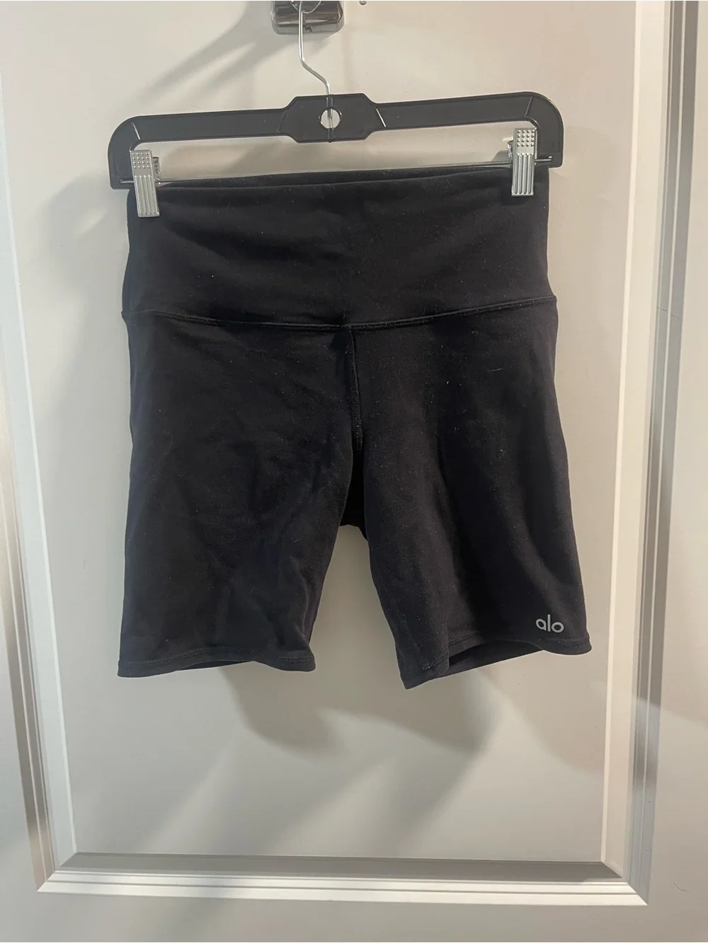 ALO Yoga Flawed Black High-Waist Bike Shorts No Size Tags